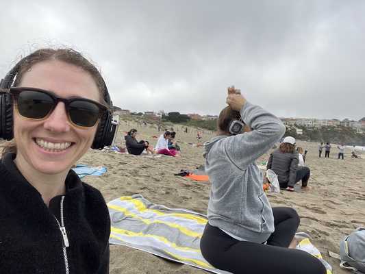 Beach yoga