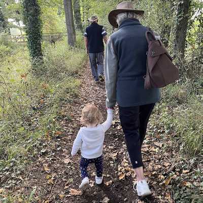 Walking along a canal