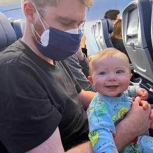 Avery was pretty well behaved on the flight