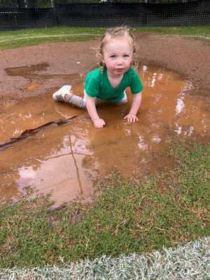 Avery eating mud