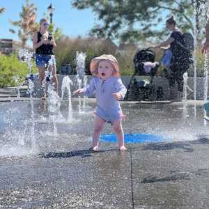 Avery cooling off in the heat