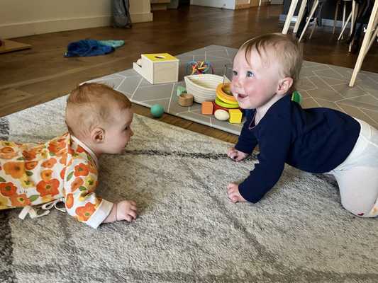 Avery demonstrating crawling