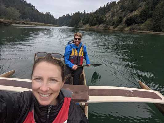 Kayaking on the river